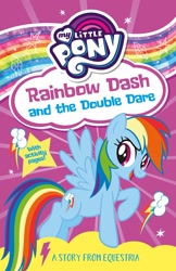 Size: 1512x2339 | Tagged: safe, derpibooru import, rainbow dash, pegasus, pony, my little pony chapter books, book, official, rainbow dash and the daring do double dare, solo, updated