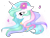 Size: 1800x1350 | Tagged: safe, artist:imelodyrsb, princess celestia, alicorn, pony, female, flower, flower in hair, mare, petals, simple background, solo, transparent background