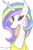 Size: 750x1147 | Tagged: safe, artist:anubislaughed, princess celestia, alicorn, pony, female, horn, mare, multicolored mane, solo, tongue out, white coat