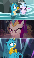 Size: 748x1268 | Tagged: safe, derpibooru import, edit, edited screencap, screencap, applejack, gallus, pinkie pie, princess skystar, queen novo, rainbow dash, silverstream, spike, classical hippogriff, earth pony, griffon, hippogriff, seapony (g4), my little pony: the movie, what lies beneath, angry, angry aunt, aunt, comic, discovery family logo, female, gallstream, interspecies, male, mama bear, pregnant, puffer fish, screencap comic, seaponified, seapony applejack, seapony pinkie pie, seapony rainbow dash, shipping, species swap, spike the pufferfish, straight, this will not end well