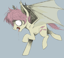 Size: 1391x1262 | Tagged: safe, artist:fiona, batterscotch, butterscotch, fluttershy, bloodshot eyes, flutterbat, rule 63