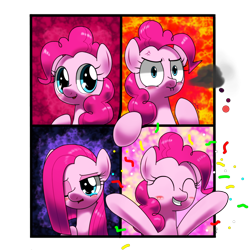 Size: 1900x1900 | Tagged: safe, artist:hoyeechun, pinkie pie, earth pony, pony, female, mare, pink coat, pink mane, pinkamena diane pie, solo