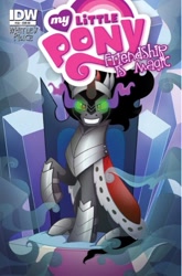 Size: 317x480 | Tagged: safe, artist:amy mebberson, derpibooru import, idw, king sombra, pony, unicorn, spoiler:comic, cover