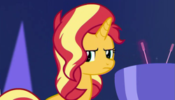 Size: 745x426 | Tagged: safe, screencap, sunset shimmer, better together, equestria girls, spring breakdown, cropped, sunset shimmer is not amused, unamused