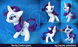 Size: 2851x1725 | Tagged: safe, artist:peluchiere, rarity, irl, lidded eyes, photo, plushie, solo