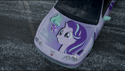 Size: 720x409 | Tagged: safe, starlight glimmer, pony, unicorn, acura integra, car, female, forza horizon 4, game screencap, itasha, mare, smiling