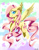 Size: 612x792 | Tagged: safe, artist:vivthehedgehog, fluttershy, pegasus, pony, element of kindness, elements of harmony, flying, solo