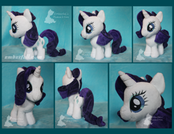 Size: 1600x1236 | Tagged: safe, artist:emberfallplush, rarity, irl, photo, plushie, solo