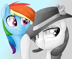 Size: 988x809 | Tagged: safe, artist:victoreach, derpibooru import, rainbow dash, rarity, pegasus, pony, unicorn, rarity investigates, black and white, grayscale, m'lady