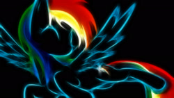 Size: 1920x1080 | Tagged: safe, artist:jaybud4, artist:up1ter, derpibooru import, edit, rainbow dash, pegasus, pony, black background, cutie mark, eyes closed, female, hooves, lineart, mare, simple background, solo, spread wings, wallpaper, wallpaper edit, wings