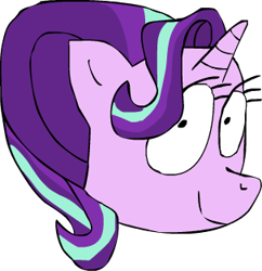 Size: 303x313 | Tagged: safe, artist:patrickbobsponge, starlight glimmer, pony, unicorn, female, head, looking at you, mare, simple background, solo, transparent background