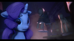 Size: 1920x1080 | Tagged: safe, artist:flutterdaz, rarity, pony, unicorn, 3d, clothes, dress, floppy ears, horrified, raised eyebrow, solo, source filmmaker, worried