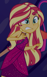 Size: 507x822 | Tagged: safe, screencap, sci-twi, sunset shimmer, twilight sparkle, better together, equestria girls, spring breakdown, armlet, cropped, sleeveless, solo focus