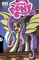 Size: 791x1200 | Tagged: safe, artist:thomzahler, idw, fluttershy, spoiler:comic, spoiler:comic32, cover, flutterbat