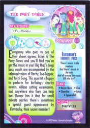 Size: 496x700 | Tagged: safe, big macintosh, fluttershy, rarity, toe-tapper, torch song, earth pony, pegasus, pony, unicorn, card, enterplay, male, stallion, the ponytones, trading card