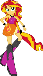 Size: 671x1192 | Tagged: safe, sunset shimmer, equestria girls, rainbow rocks, ponied up, vector