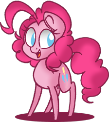 Size: 892x994 | Tagged: safe, artist:strangiesleepy, pinkie pie, earth pony, pony, female, mare, pink coat, pink mane, simple background, solo, transparent background