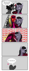 Size: 1000x2421 | Tagged: safe, artist:flam3zero, derpibooru import, king sombra, oleander, classical unicorn, pony, unicorn, them's fightin' herds, comic, community related, crossover, leonine tail, speech bubble, versus