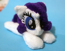 Size: 1000x783 | Tagged: safe, artist:buttsnstuff, rarity, beanie (plushie), female, irl, mini, photo, plushie, solo