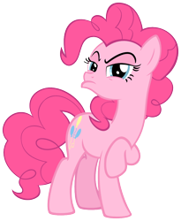 Size: 840x1023 | Tagged: safe, artist:sollace, pinkie pie, pony, the cutie map, simple background, solo, suspicious, transparent background, unamused, vector, when she doesn't smile