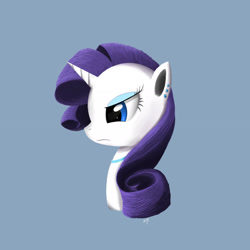 Size: 2333x2333 | Tagged: safe, artist:bighm, rarity, pony, unicorn, female, horn, mare, purple mane, simple background, solo, white coat