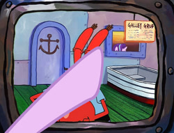 Size: 1416x1080 | Tagged: safe, editor:faintshadow, starlight glimmer, pony, unicorn, as seen on tv (spongebob episode), krusty krab, meme, mr. krabs, pointing, spongebob squarepants