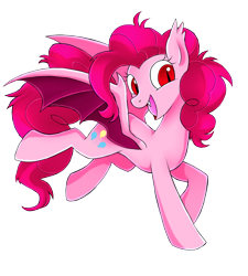 Size: 4500x5000 | Tagged: safe, artist:scarlet-spectrum, pinkie pie, bat pony, pony, absurd resolution, race swap, simple background, solo, transparent background