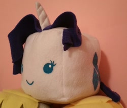 Size: 1024x874 | Tagged: safe, artist:oceanblue-art, rarity, cube, irl, photo, plushie, solo