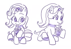 Size: 2048x1408 | Tagged: safe, artist:chapaghettii, starlight glimmer, pony, unicorn, drinking, solo