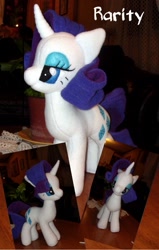 Size: 815x1280 | Tagged: safe, artist:caroarte, rarity, irl, lidded eyes, photo, plushie, solo