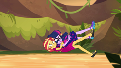 Size: 1920x1080 | Tagged: safe, screencap, sci-twi, sunset shimmer, twilight sparkle, better together, equestria girls, spring breakdown, feet, female, sandals