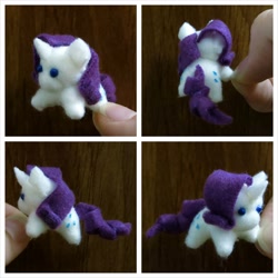 Size: 1024x1024 | Tagged: safe, artist:equinepalette, rarity, hand, irl, photo, plushie, solo, tiny