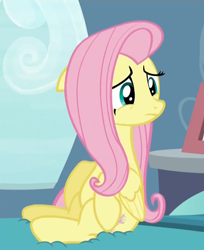 Size: 880x1080 | Tagged: safe, screencap, fluttershy, pegasus, pony, tanks for the memories, female, mare, solo