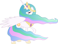 Size: 1500x1134 | Tagged: safe, artist:kalleflaxx, princess celestia, alicorn, pony, cute, cutelestia, female, hair over one eye, hiding behind mane, mare, shy, simple background, solo, transparent background, vector