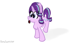 Size: 3840x2160 | Tagged: safe, artist:llamalauncher, starlight glimmer, pony, unicorn, solo, tongue out