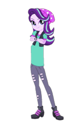 Size: 485x726 | Tagged: safe, edit, starlight glimmer, human, equestria girls, beanie, crossed arms, hat, long glimmer, meme, smiling, solo