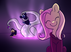 Size: 770x568 | Tagged: safe, artist:pixel-prism, derpibooru import, fluttershy, oc, oc:twitchy tweak, pegasus, pony, clothes, cult leader fluttershy, robe, tentacles, twilight sparkle's secret shipfic folder