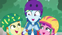 Size: 1920x1080 | Tagged: safe, derpibooru import, screencap, gallop j. fry, lily longsocks, rainbow dash, better together, equestria girls, sic skateboard, cute, female, geode of super speed, helmet, magical geodes, male