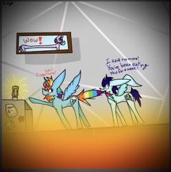 Size: 828x833 | Tagged: safe, alternate version, artist:kittycatrittycat, rainbow dash, soarin', starlight glimmer, alicorn, pegasus, pony, biting, dark, dark comedy, female, fire, food, funny, glow, impossibly large ears, impossibly long body, long glimmer, magnet, male, meme, modern, modern house, mustard, picture, picture frame, rainbow mustard, sauce, shipping, soarindash, straight, tail bite, that pony sure does love mustard, this will end in death, this will end in pain, this will end in tears, this will end in tears and/or death