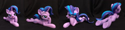 Size: 2173x524 | Tagged: safe, artist:vita96, starlight glimmer, pony, figurine, irl, photo, prone, solo