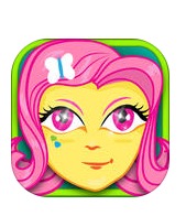 Size: 169x196 | Tagged: safe, fluttershy, equestria girls, app icon, app store, bootleg, flash game, jpg artifacts, nightmare fuel, the horror