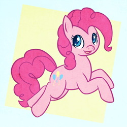 Size: 600x600 | Tagged: safe, artist:tessiursa, pinkie pie, earth pony, pony, female, mare, simple background, solo, white background