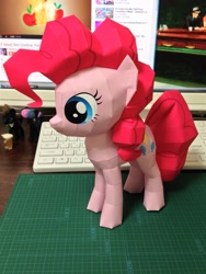 Size: 979x1305 | Tagged: safe, artist:robi, pinkie pie, earth pony, pony, papercraft, pixiv, solo