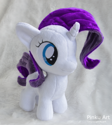 Size: 1708x1904 | Tagged: safe, artist:pinkuart, rarity, filly, filly rarity, irl, photo, plushie, solo