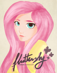 Size: 1134x1443 | Tagged: safe, artist:xcheani, fluttershy, human, humanized, solo