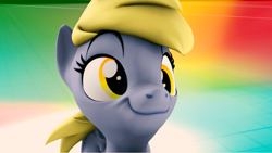 Size: 1360x768 | Tagged: safe, artist:brownypony, derpy hooves, pegasus, pony, cute, derpabetes, female, mare, solo