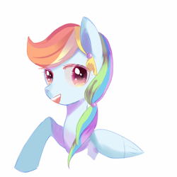 Size: 1000x1000 | Tagged: safe, artist:旗桦, derpibooru import, rainbow dash, crystal pony, pegasus, pony, crystallized, female, mare, simple background, solo, white background