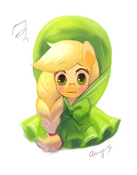 Size: 500x641 | Tagged: safe, artist:amy30535, applejack, earth pony, pony, bonnet, female, mare, solo