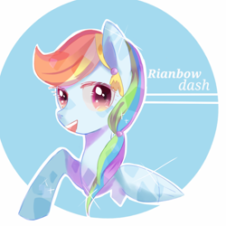 Size: 1000x1000 | Tagged: safe, artist:旗桦, derpibooru import, rainbow dash, crystal pony, pegasus, pony, crystallized, female, mare, solo