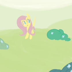 Size: 800x800 | Tagged: safe, artist:dotkwa, fluttershy, pegasus, pony, :o, female, mare, solo